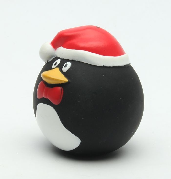 Cute Vinyl Penguin Squeaky Dog Toy Environmental Friendly ODM Service