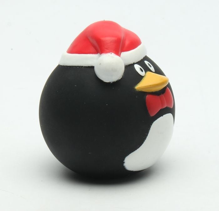 Cute Vinyl Penguin Squeaky Dog Toy Environmental Friendly ODM Service