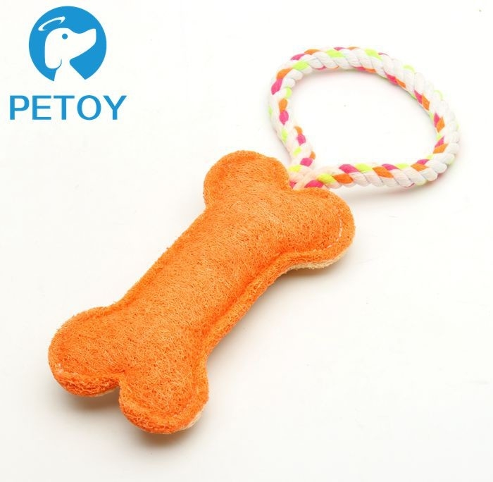 Bone Shape Chew Durable Pet Toys Customized Color For Dog Tooth Cleaning