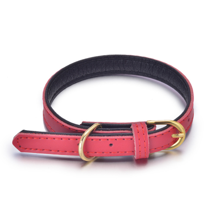 Soft Comfortable Buckle Dog Collars Leather Dog Collars Customized Color