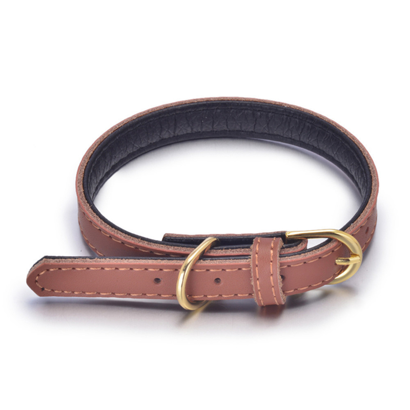 Soft Comfortable Buckle Dog Collars Leather Dog Collars Customized Color